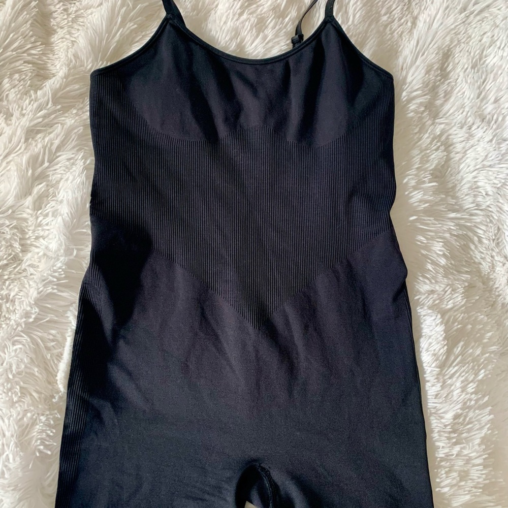 PINK Victoria's Secret Black One Piece Bodysuit